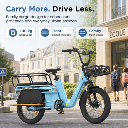 BK-T2 Longtail Electric Cargo Bike
