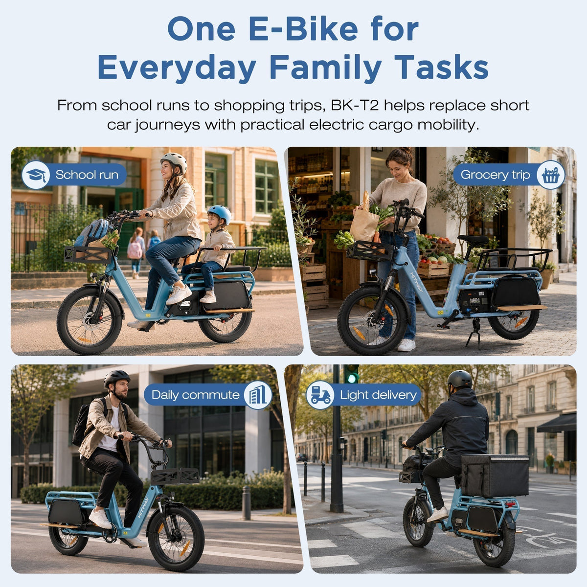 BK-T2 Longtail Electric Cargo Bike