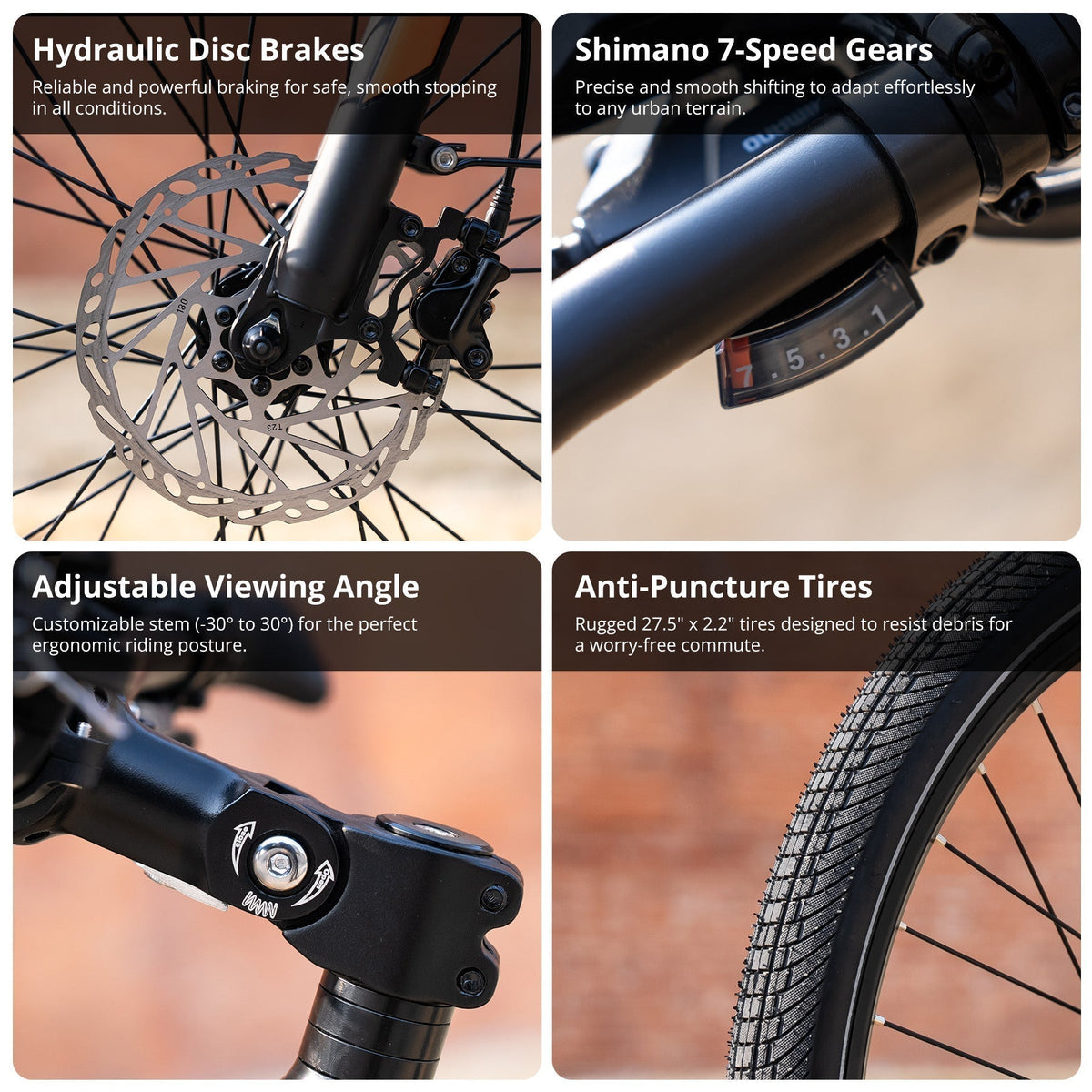 BK-U1 Mid-Drive Electric Bike up to 110 miles