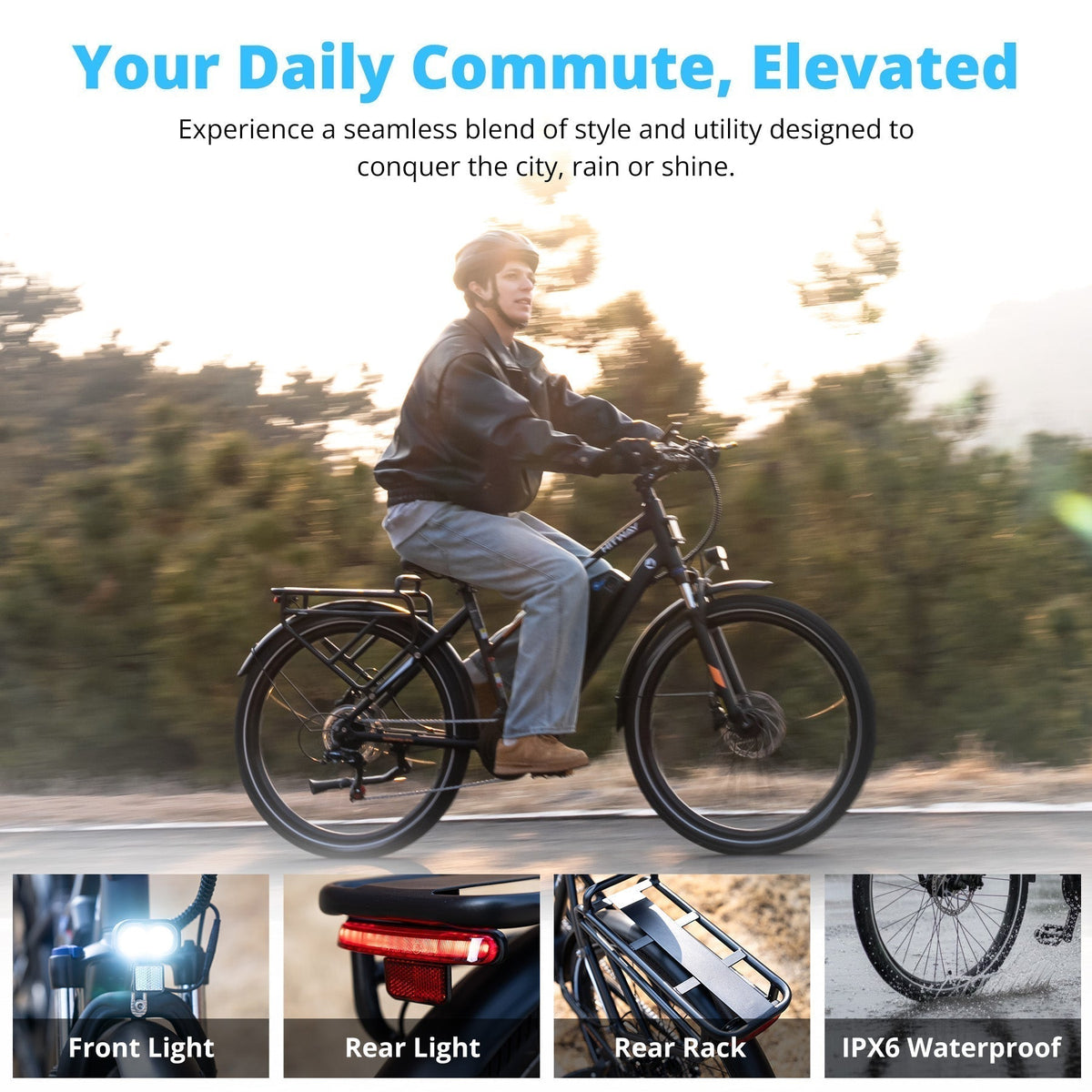 BK-U1 Mid-Drive Electric Bike up to 110 miles