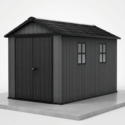 Keter 11’x7.5′ Newton Plus Side Entry Plastic Shed Graphite