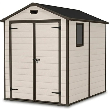 Keter 6×8 Manor Plastic Garden Storage Shed Beige