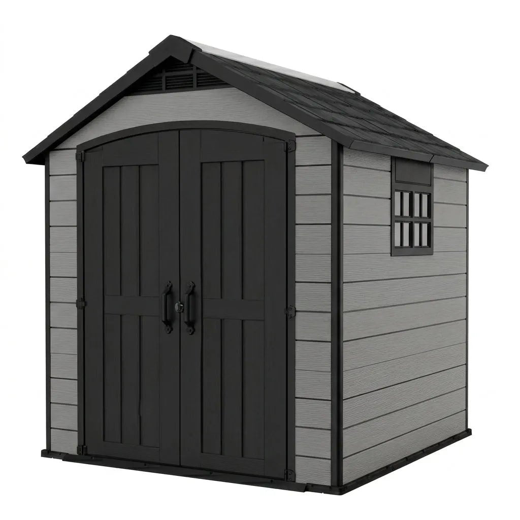 Keter 7.5’x11′ Premier Heavy Duty Plastic Shed Grey