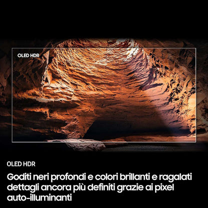 OLED 4K Vision AI Smart TV 65'' QE65S85FAEXZT, NQ4 AI Gen2 Processor, 4K AI Upscaling, Glare Free, Dolby Atmos & OTS Lite, Contour Design, PACCHETTO INTRATTENIMENTO, 2025