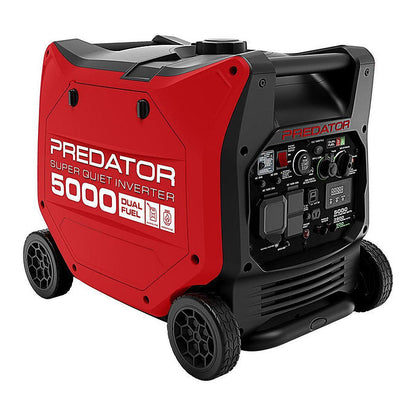PREDATOR 5000 Watt Dual-Fuel SUPER QUIET Inverter Generator with Remote Start and CO SECURE Technology