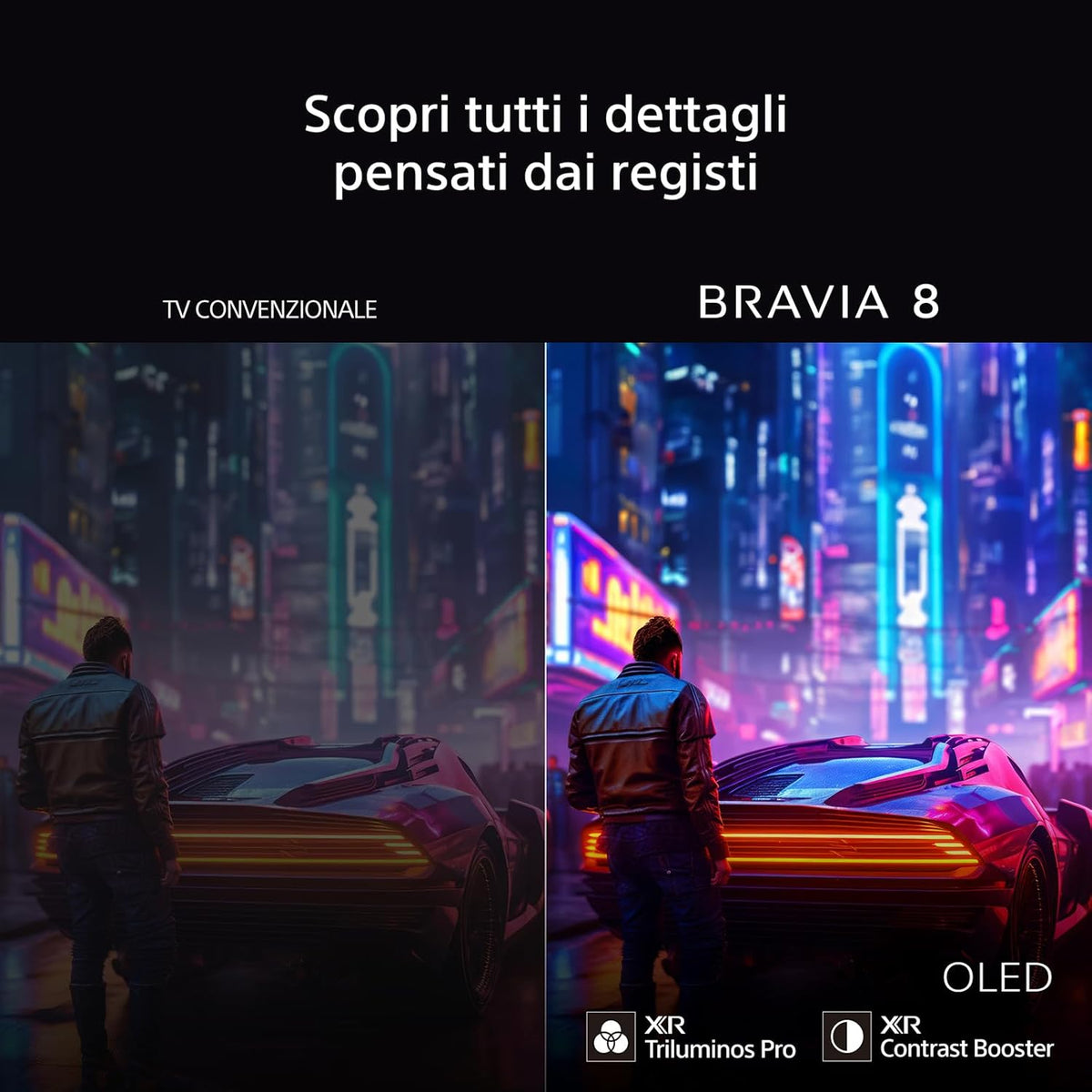 BRAVIA 8 OLED 55 Inch 4K HDR Google Smart TV - Gaming Menu for, IMAX Enhanced, Dolby Vision Atmos, Chromecast, AirPlay, 120Hz 55XR80