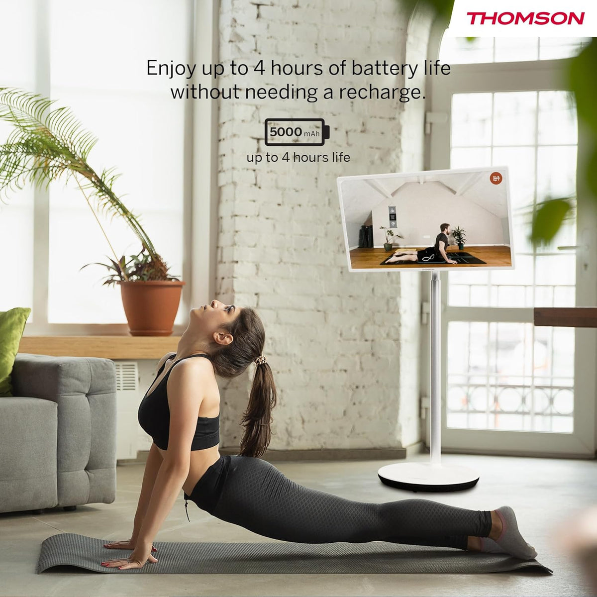 Thomson Go 32" TV (81 cm), TV Android Portable - HD Ready (1366x768), Voice Control, Bluetooth 5.1, Wi-Fi, funzione hotspot, autonomia up to 4 Hours