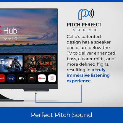 Cello C2224WS 12 Volt 22 Inch Traveller Smart TV Frameless Ultrafast WebOS, Speaker Pitch Perfect Bluetooth, Netflix, piccola TV for camper and camion