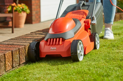 Corded Electric Rotary Lawn Mower, 30cm Cutting Width, 1200W, with 30L Grass Box and Foldable Vertical Storage