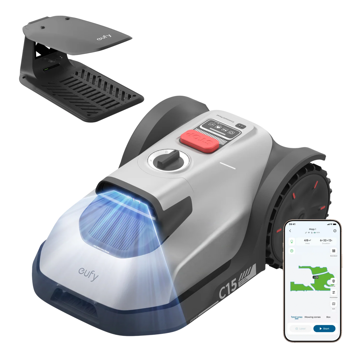 Wire-Free Robotic Lawn Mower for Gardens Up to 500m² with AI Vision Navigation & 3D Obstacle Avoidance