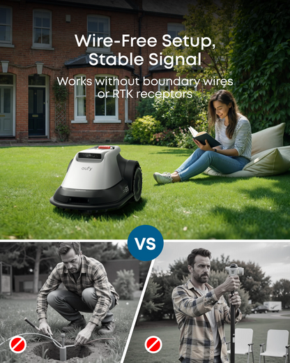 Robotic Lawn Mower for Gardens Up to 800m², Wire-Free Vision Navigation, 3D Obstacle Avoidance