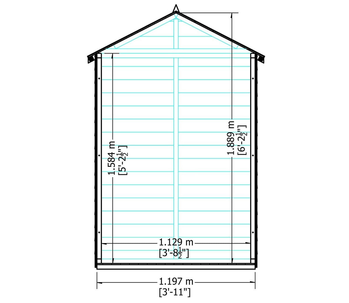 Shire Overlap 4 x 3 ft Dip Treated Shed